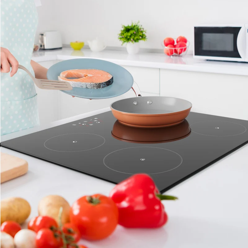 Ciarra 5600W Plaque à Induction Encastrable 4 Feux 9 Niveaux de Puissance | CABBIH4-F