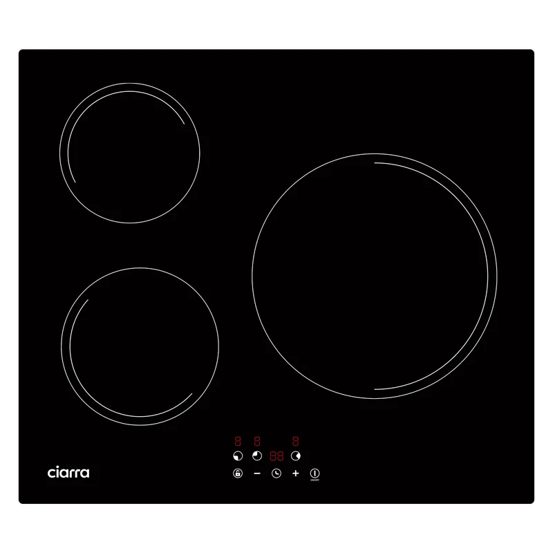 Ciarra Plaque à Induction Encastrable 3 Feux 9 Niveaux de Puissance CABBIH3-E