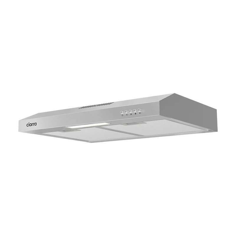 Ciarra Hotte Intégrée encastrable 60cm avec LED Eclairage Inox CBCS6903D-S