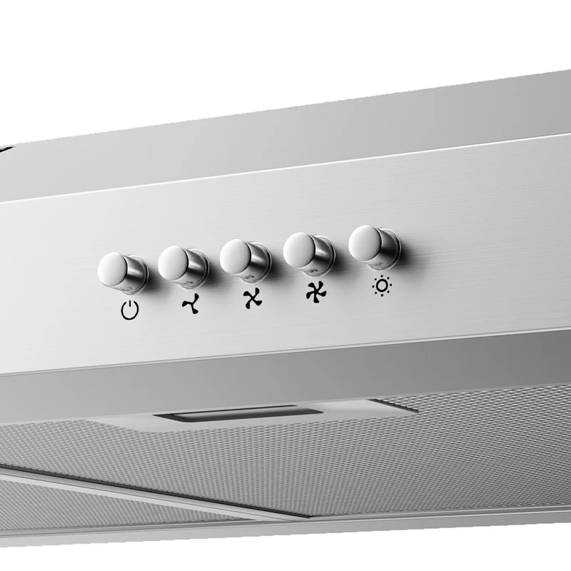 Ciarra Hotte Intégrée encastrable 60cm avec LED Eclairage Inox CBCS6903D-S