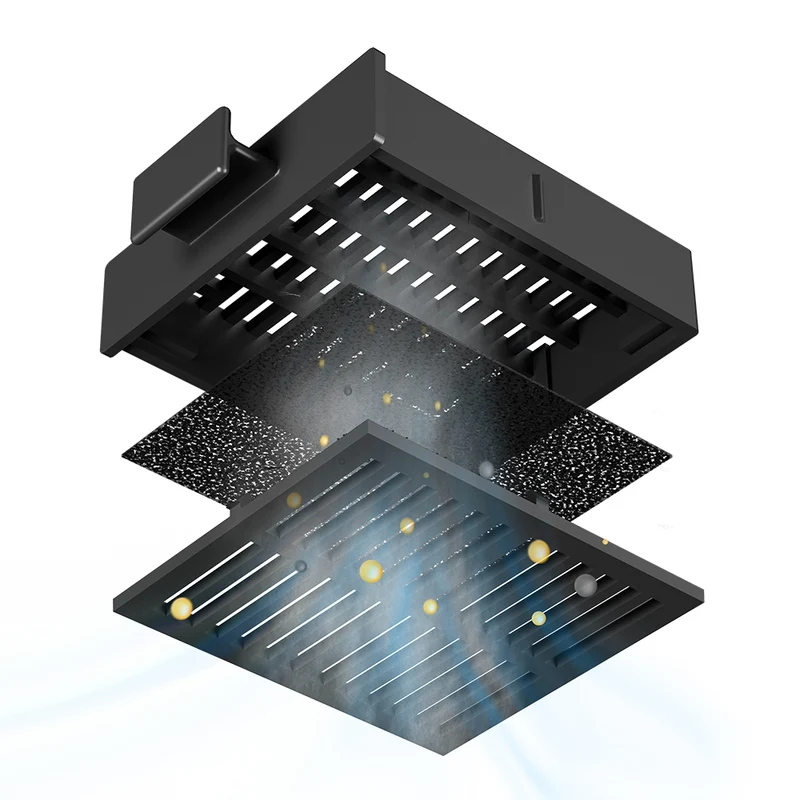 Ciarra Hotte Intégrée encastrable 60cm avec LED Eclairage Inox CBCS6903D-S