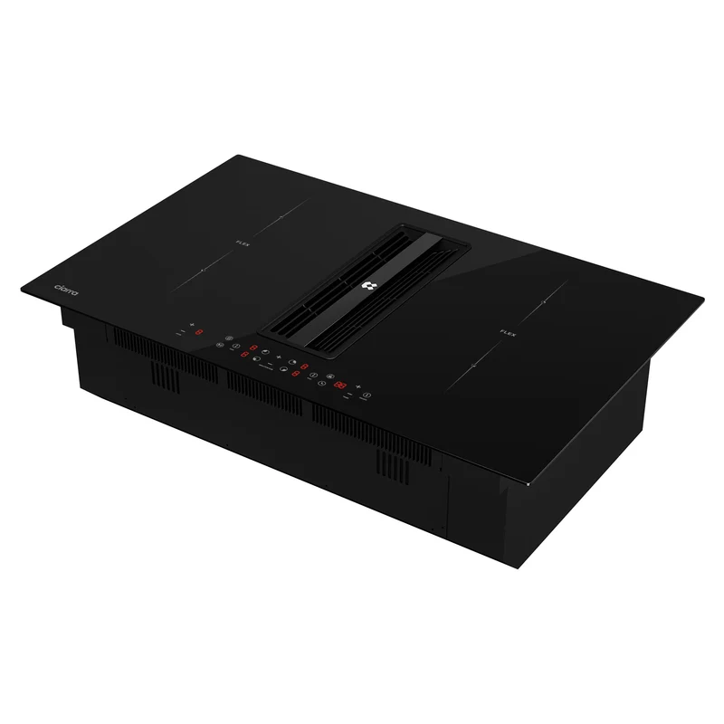Ciarra ONE Plaque à Induction avec Hotte Intégrée Ultra 830 mm avec Système Plasma⁺ Intégré et Boost et Flexzone CBBEH834BBFF-OW