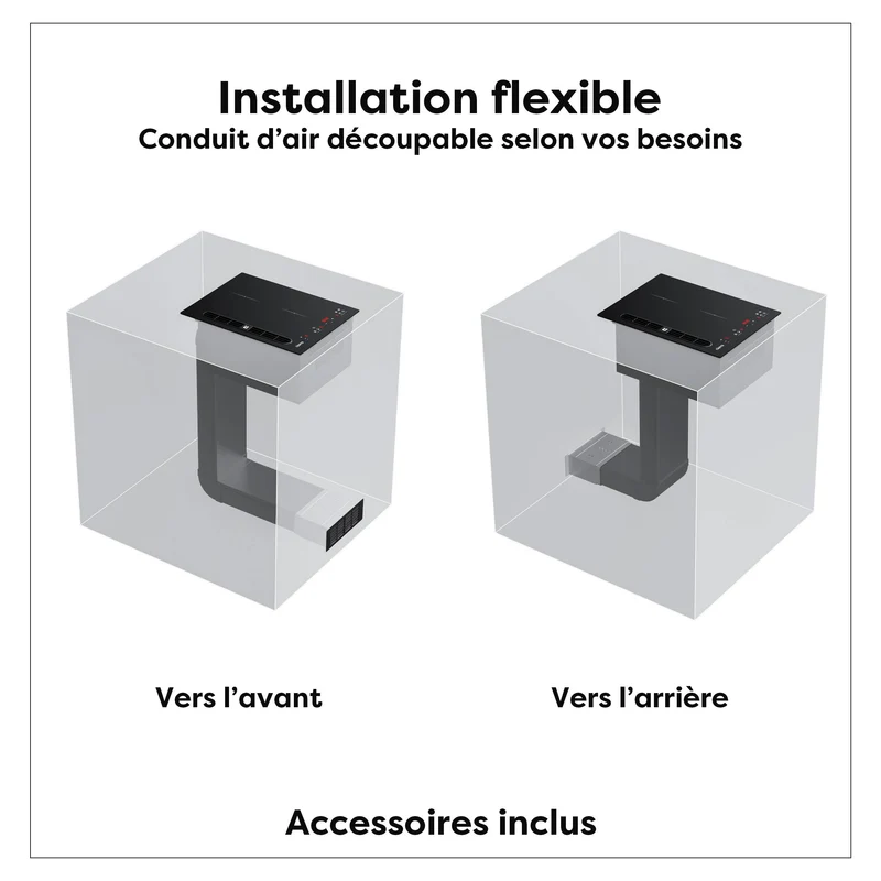[Première Mondiale] Ciarra ONE - Plaque à Induction avec Hotte Intégrée 390 mm avec Système Plasma⁺ Intégré et Boost | CBBEH392B