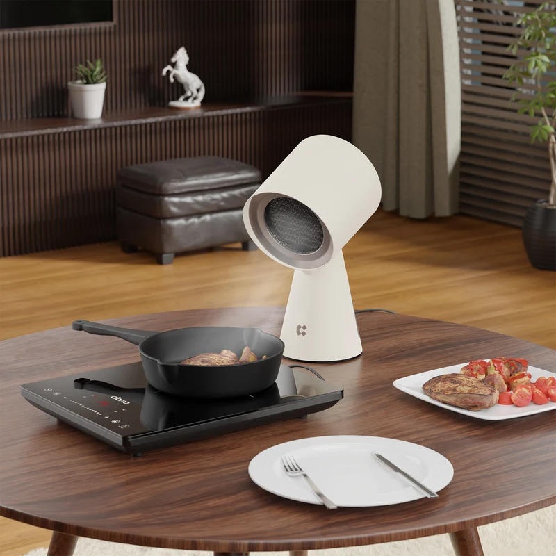 Ciarra HOOD TO GO Hotte de Cuisine Portable de Bureau Ivory Mist