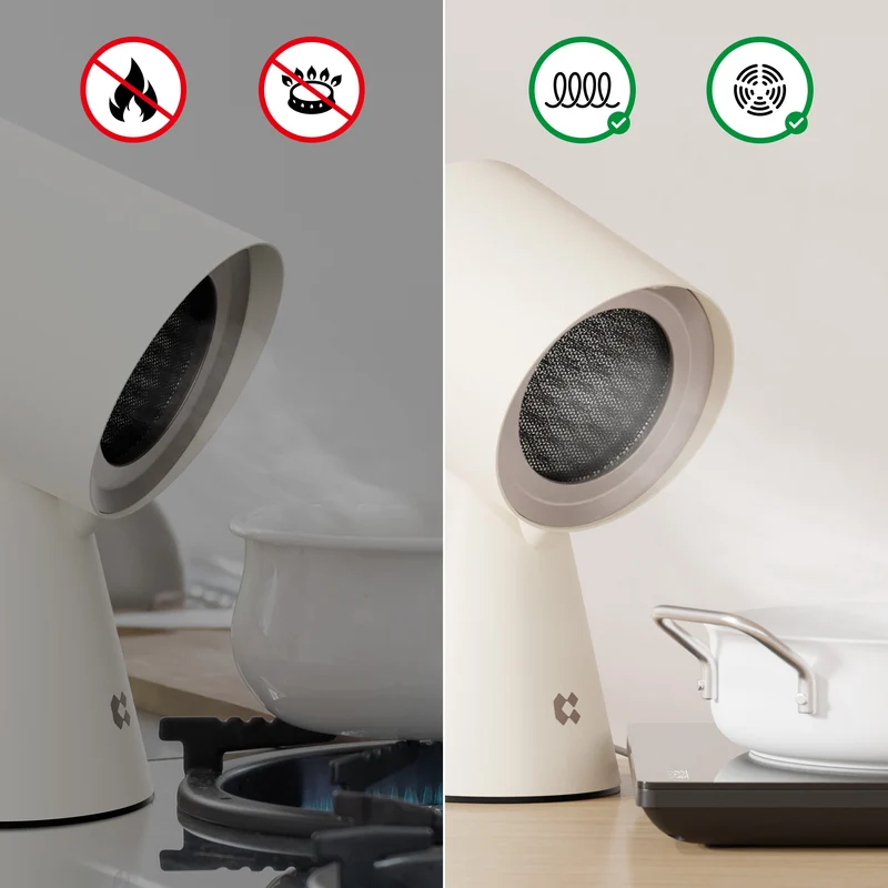 Ciarra HOOD TO GO Hotte de Cuisine Portable de Bureau Ivory Mist