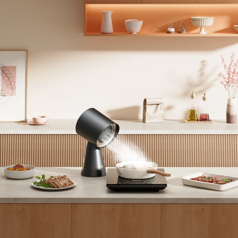 Ciarra HOOD TO GO Hotte de Cuisine Portable de Bureau Shadow Noir