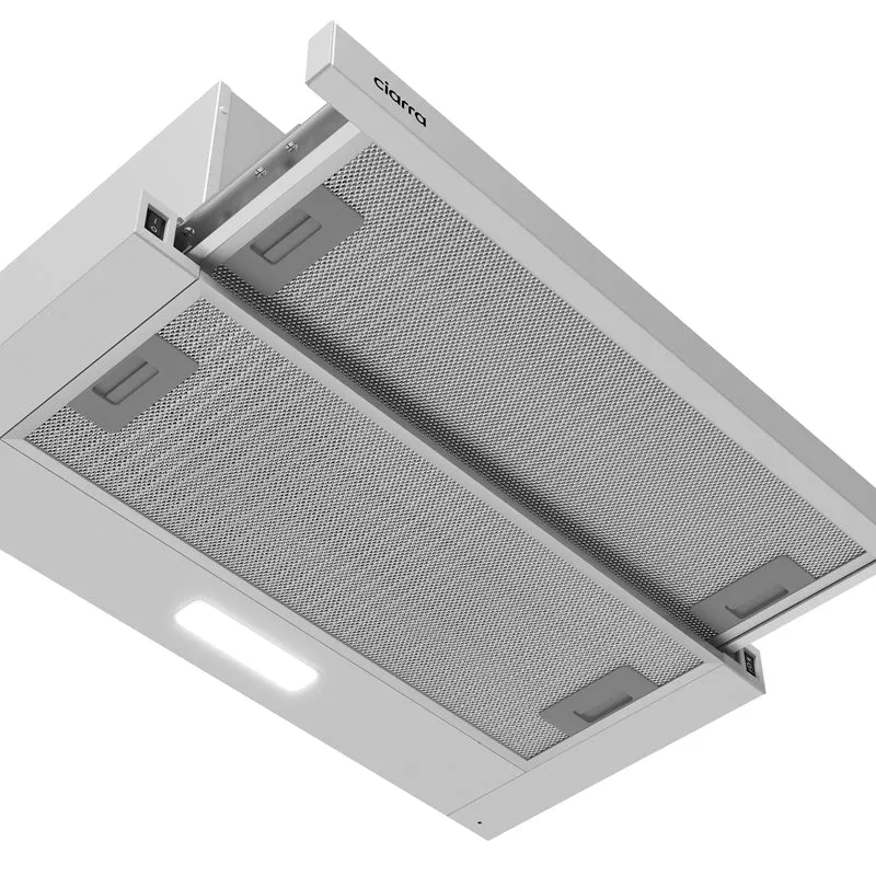 Ciarra Hotte Tiroir Téléscopique 60cm 370m³/h Classe A++ Inox CBCS6906D-OW