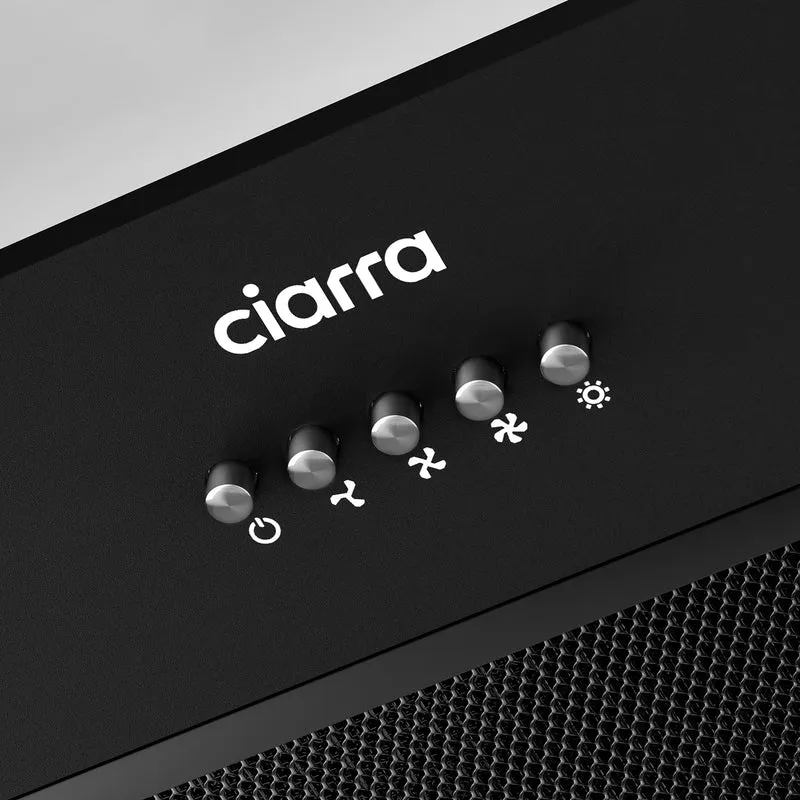 Ciarra Hotte Intégrée Groupe Filtrant 52cm 3 Vitesses Inox CBCB5913A-B