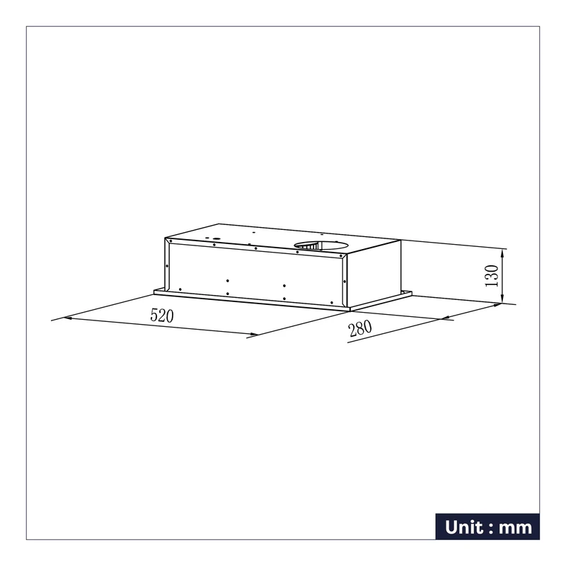 Ciarra Hotte Intégrée Groupe Filtrant 52cm 3 Vitesses Inox CBCB5913A-B