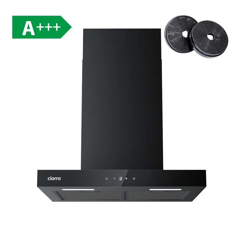 Ciarra Hotte Aspirante 60cm Classe A+++ 650m³/h, Capteur Tactile + Wifi + Contrôle App | CBCB6102-B