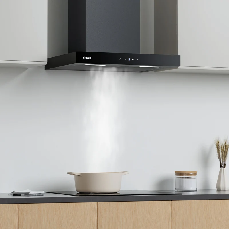 Ciarra Hotte Aspirante 60cm Classe A+++ 650m³/h, Capteur Tactile + Wifi + Contrôle App | CBCB6102-B