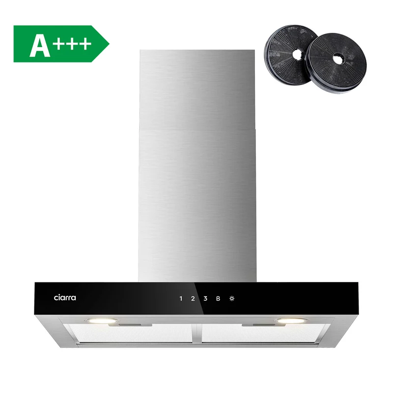 Ciarra Hotte Aspirante 60cm Classe A+++ 650m³/h 4 Vitesses, Capteur Tactile + Wifi + Contrôle App | CBCS6102