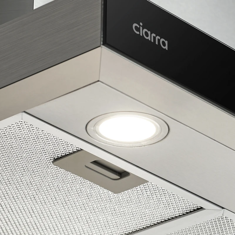 Ciarra Hotte Aspirante 60cm Classe A+++ 650m³/h 4 Vitesses, Capteur Tactile + Wifi + Contrôle App | CBCS6102