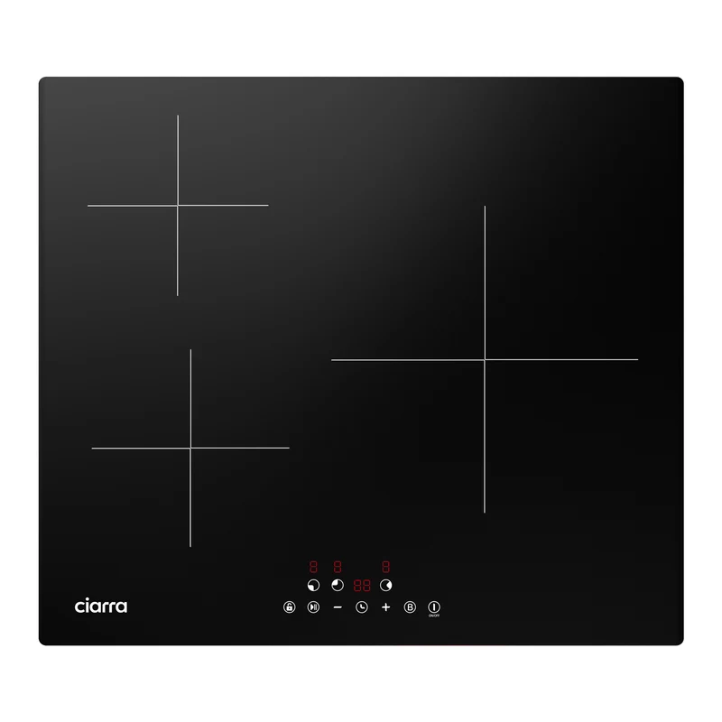 Ciarra Plaque à Induction Intégrée 3 Zones 6100W 9 Puissance CBBIH3-OW
