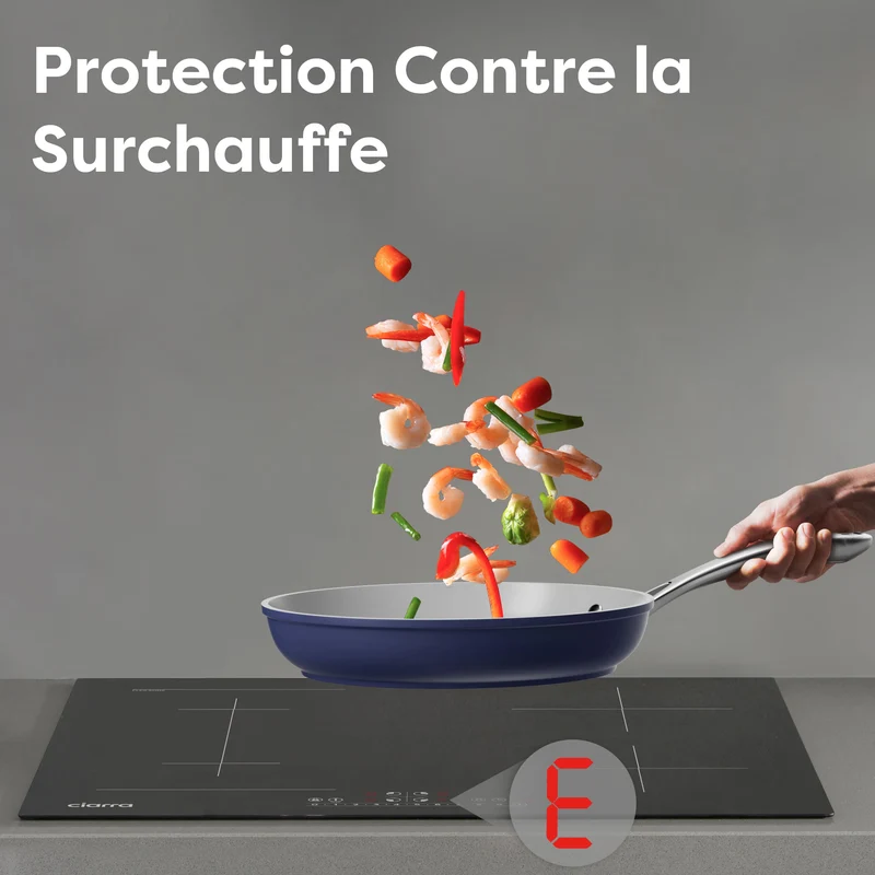 Ciarra 7200W Plaque à Induction 4 Feux 1 FlexZone Boosters | CBBIH4BF