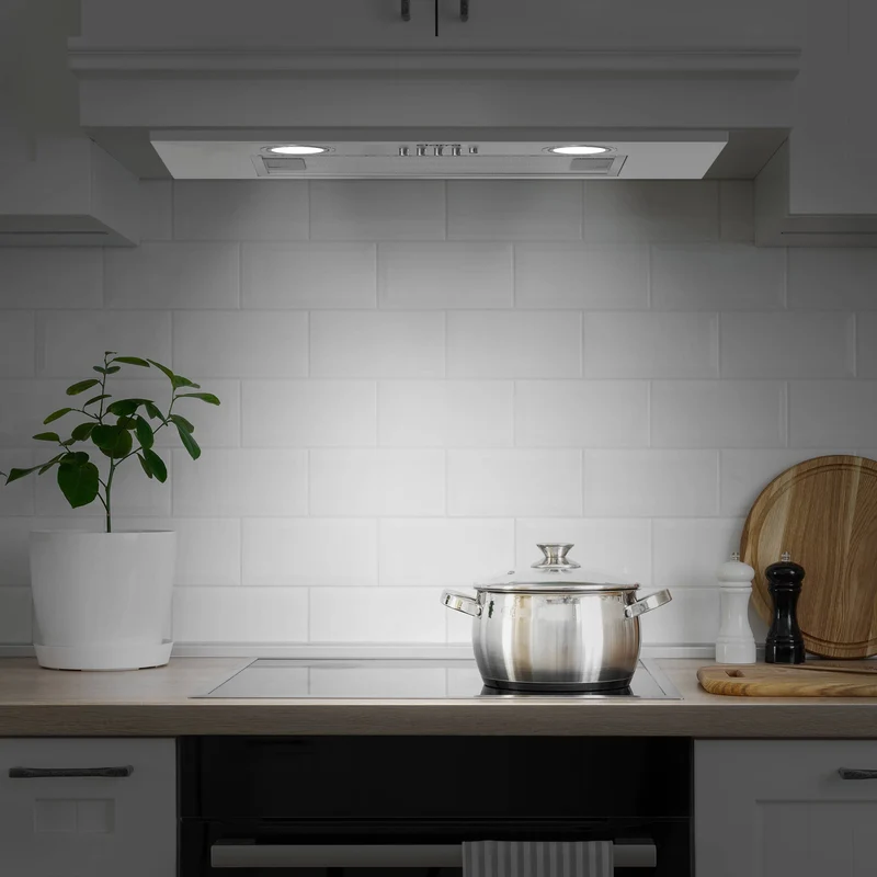 Ciarra Hotte Intégrée Groupe Filtrant 52cm 3 Vitesses Inox CBCS5913A-OW