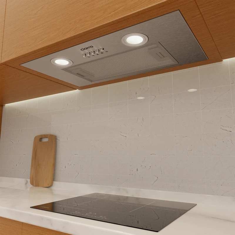 Ciarra Hotte Intégrée Groupe Filtrant 52cm 3 Vitesses Inox CBCS5913A-OW