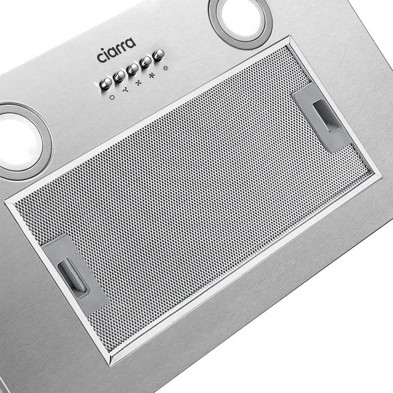 Ciarra Hotte Intégrée Groupe Filtrant 52cm 3 Vitesses Inox CBCS5913A-OW