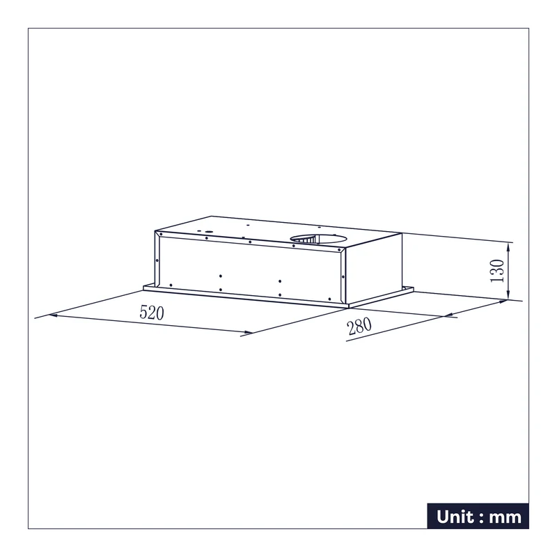 Ciarra Hotte Intégrée Groupe Filtrant 52cm 3 Vitesses Inox CBCS5913A-OW