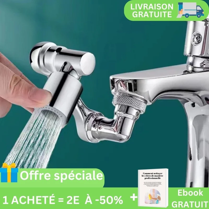 ROBI 1080™ : ROBINET ROTATIF 1080° AVEC AÉRATEUR UNIVERSEL