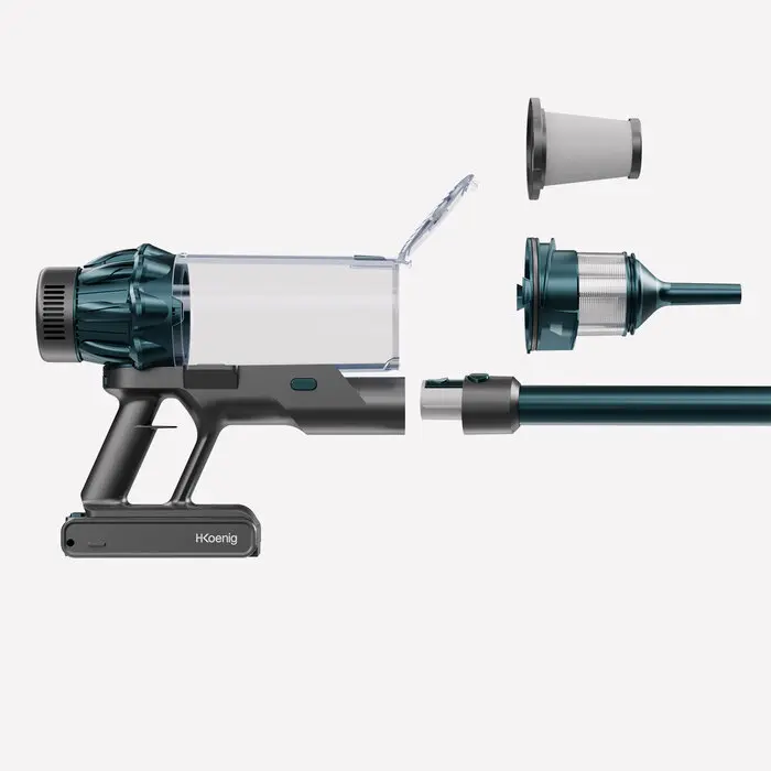HKoenig Aspirateur balai 2 en 1 sans fil Power+ avec serpillère électrique