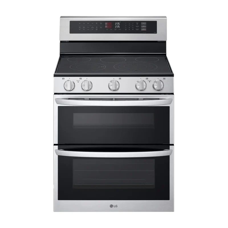 LG 30 po Cuisinière électrique à double four – Vitrocéramique – Acier inoxydable – LDEL7324SE – Boîte ouverte