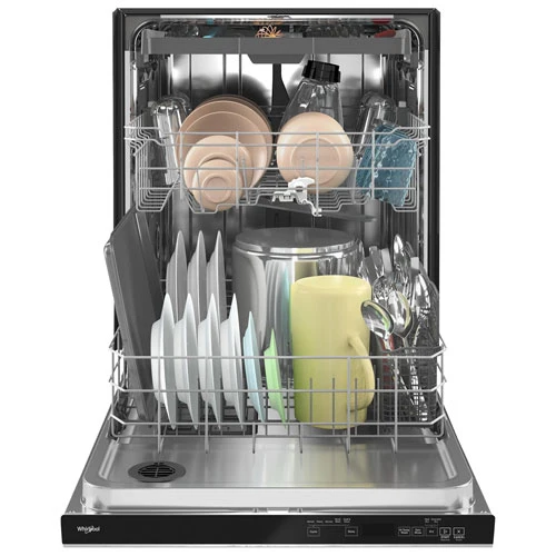 Whirlpool 24 po 47 db Lave-vaisselle - lavage intelligent à IA - inox - WDTA50SAKZ - boîte ouverte