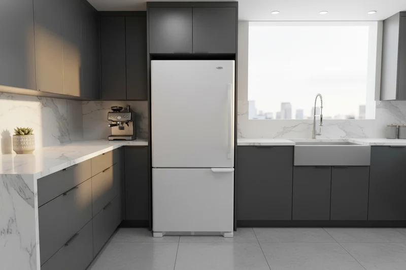 Amana 30'' Réfrigérateur Congélateur inférieur- Blanc - Reconditionné