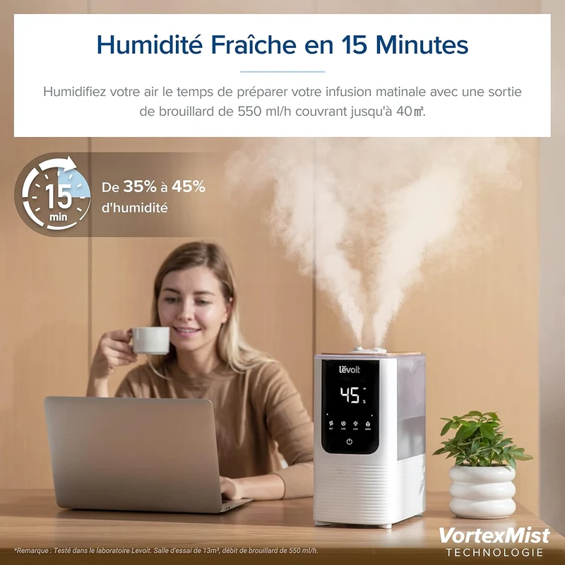 Levoit humidificateur d’air Oasismist 450S