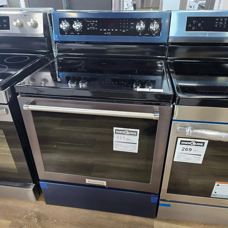 KitchenAid 30'' 6.4 pi cu Cuisnière vitrocéramiqe - Inox noir - YKFEG500EBL - Neuf