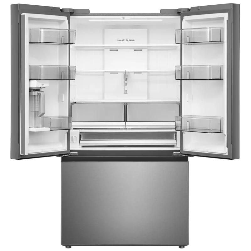 Midea 36'' 26.5 pi.cu Réfrigérateur Portes Francaises - Distributeur D'eau Interne - Inox - MRF2716BST - Boîte Ouverte