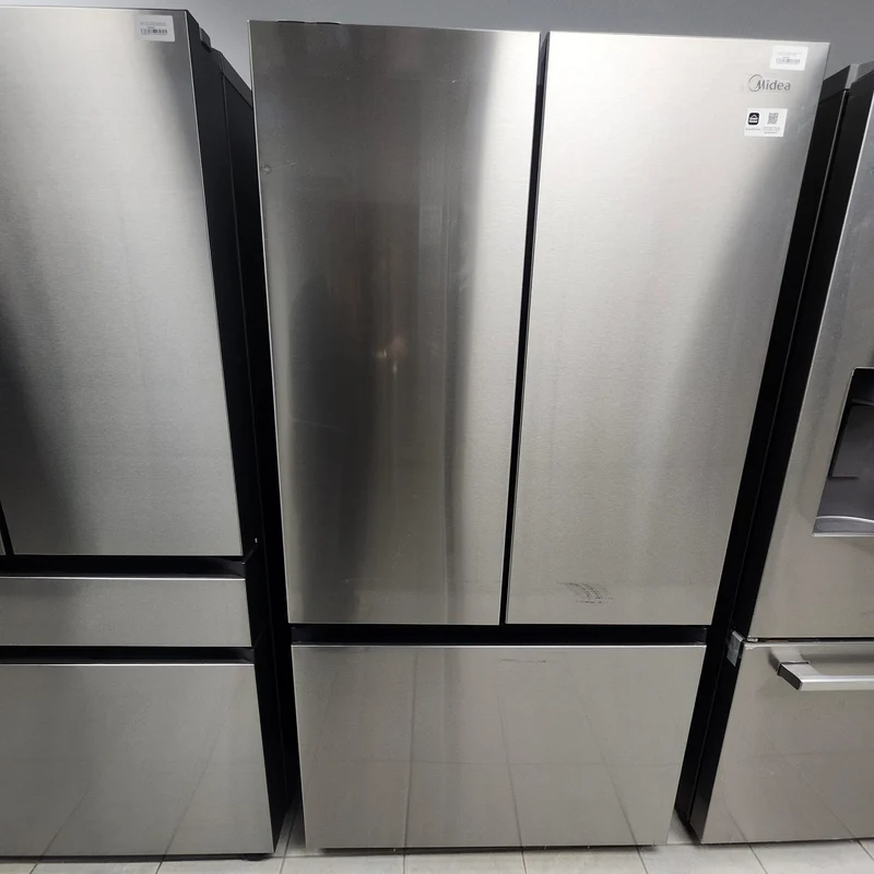 Midea 36'' 26.5 pi.cu Réfrigérateur Portes Francaises - Distributeur D'eau Interne - Inox - MRF2716BST - Boîte Ouverte