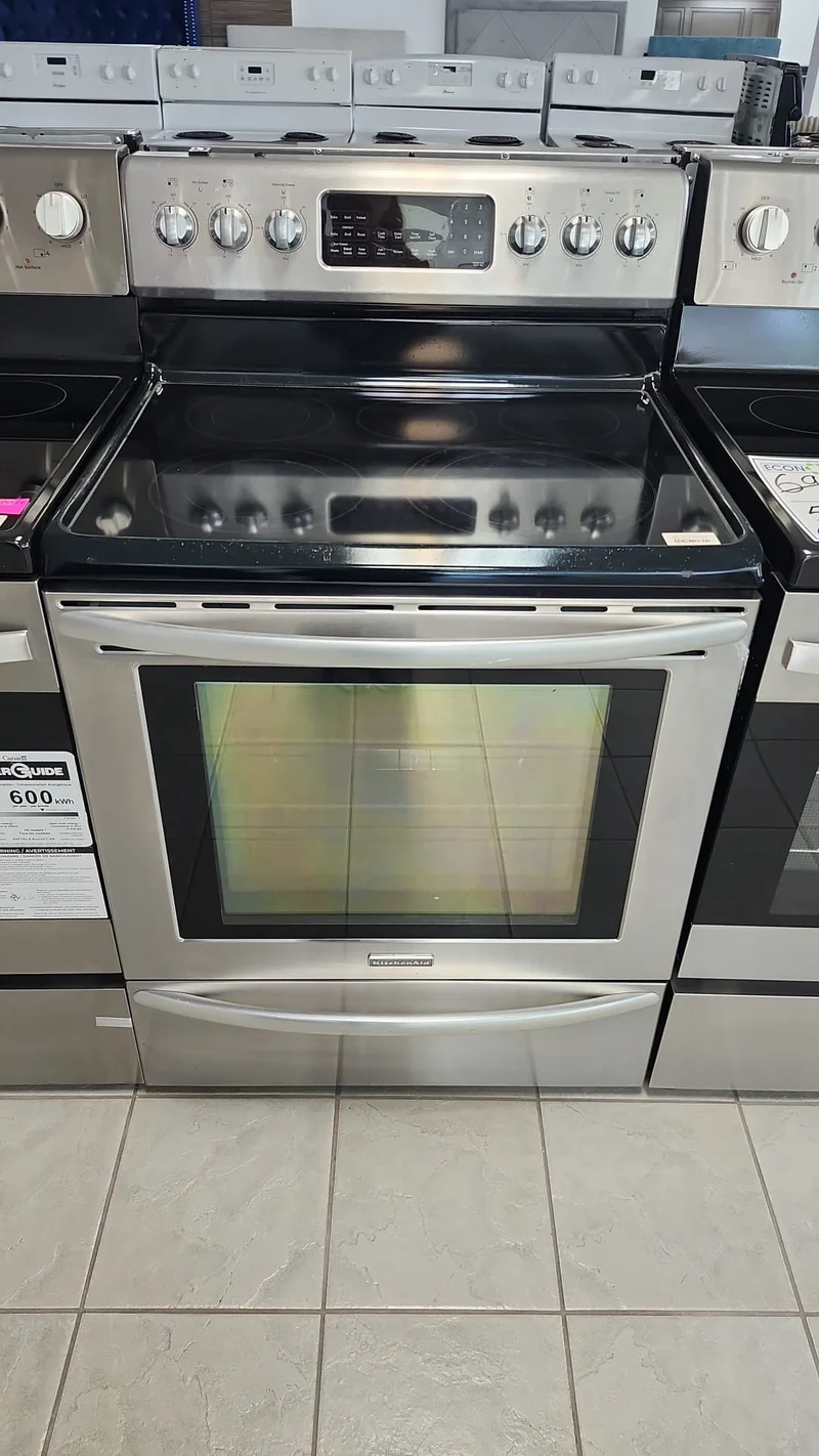 KitchenAid 30'' Cuisinière Vitrocéramique - Inox - Reconditionnée
