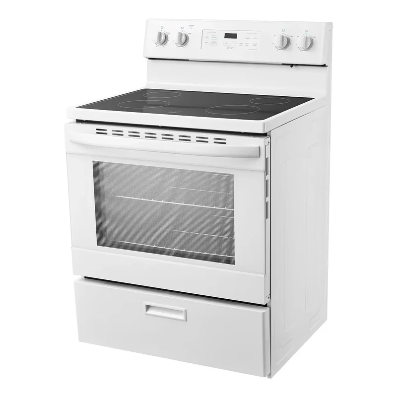 Midea 30'' 5.1 pi cu Cuisinière électrique autoportante - vitrocéramique - blanc - MER30B12AWWC - boîte ouverte