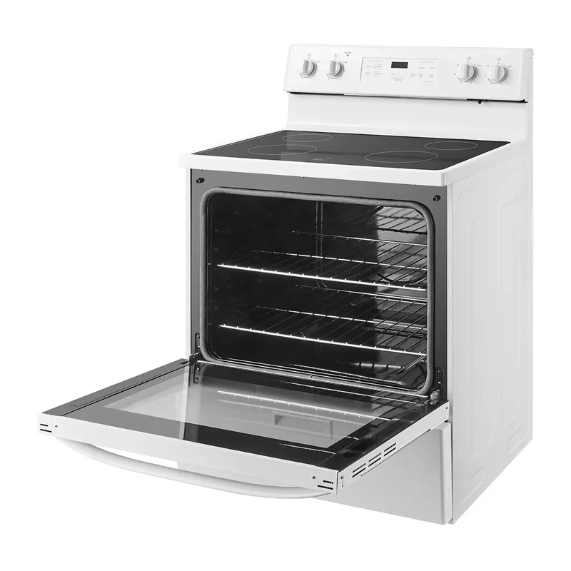Midea 30'' 5.1 pi cu Cuisinière électrique autoportante - vitrocéramique - blanc - MER30B12AWWC - boîte ouverte