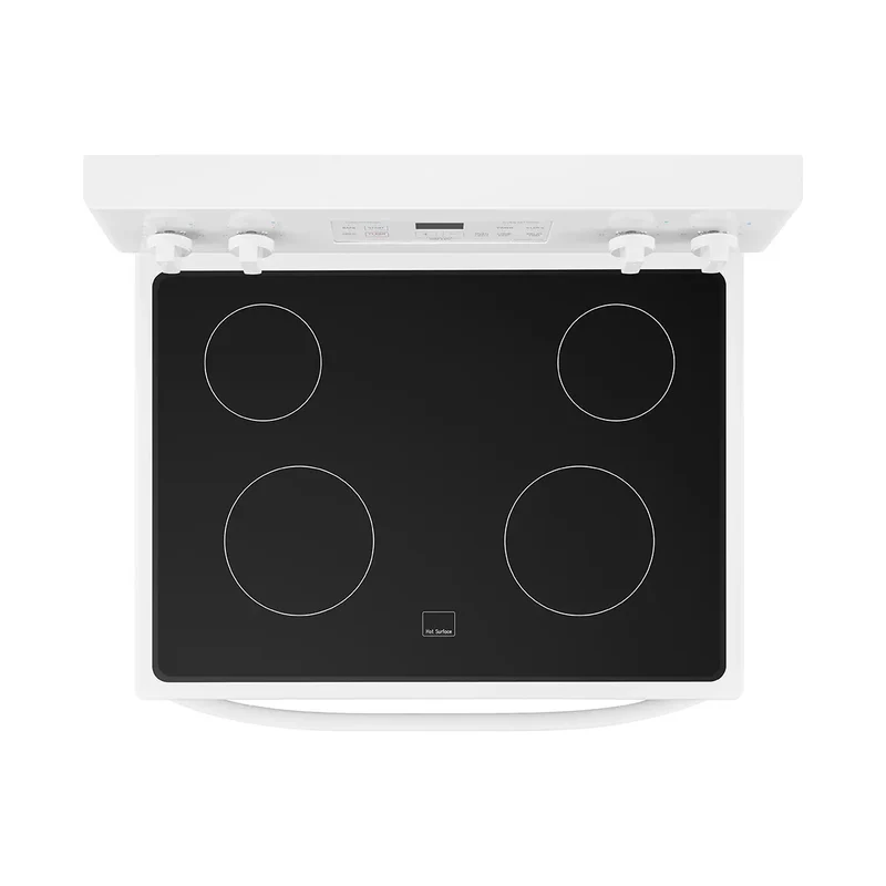 Midea 30'' 5.1 pi cu Cuisinière électrique autoportante - vitrocéramique - blanc - MER30B12AWWC - boîte ouverte