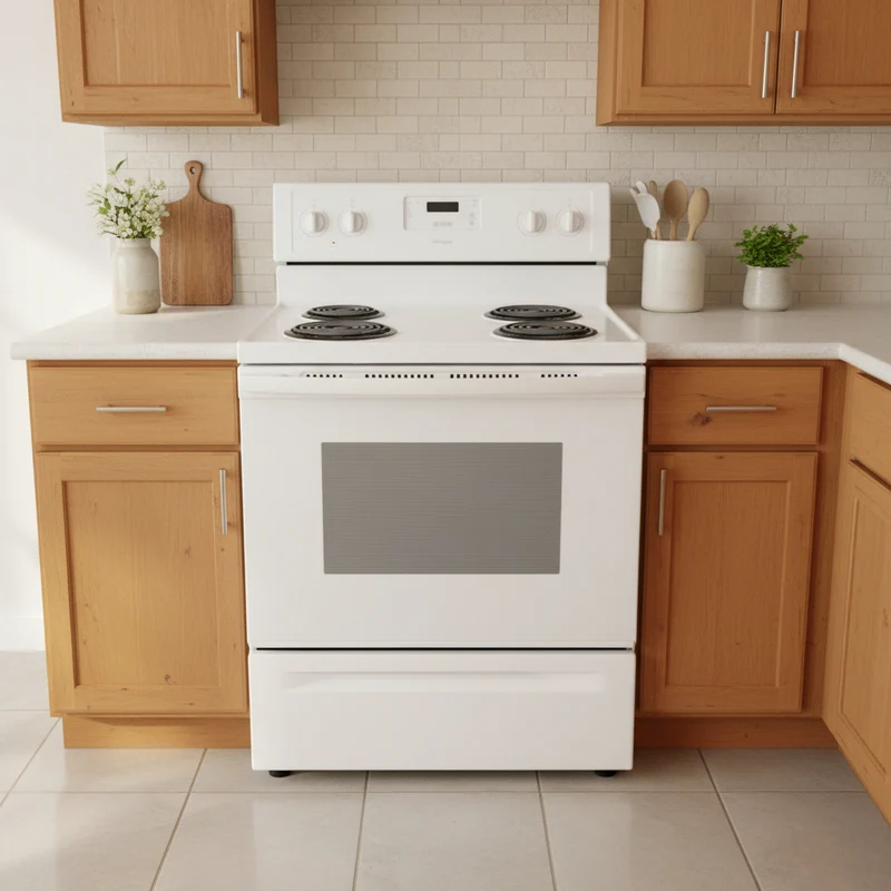 Whirlpool 30" Cuisinière Serpentin- Blanc- Reconditionné