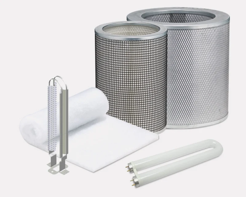 BUNDLE: Prefilter + 18 lbs Carbon Filter + Super HEPA TiO2+ UV Germicidal Lamp + PCO Reflector