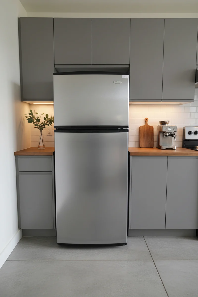 Whirlpool 28'' Réfrigérateur Congélateur Supérieur - Inox - Reconditionné