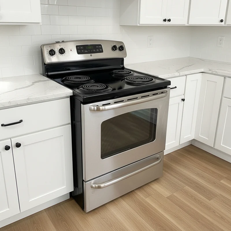 Ge 30'' Cuisinière - Serpentin - Inox - Reconditionné