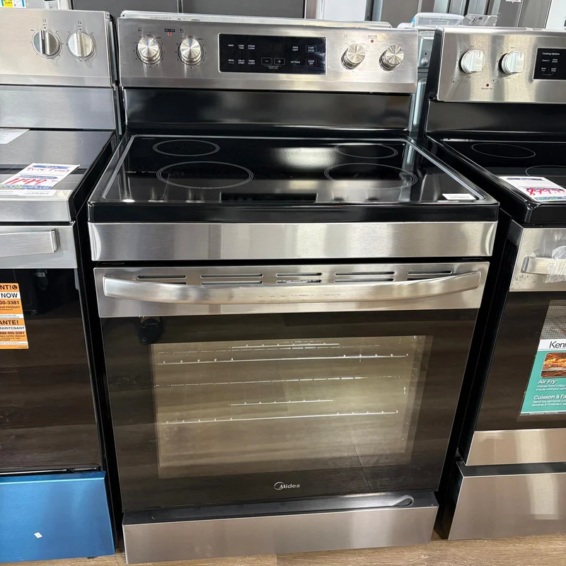 Midea 30'' 6.3 pi cu Cuisinière vitrocéramique - inox - MER30B14ASTC - boîte ouverte