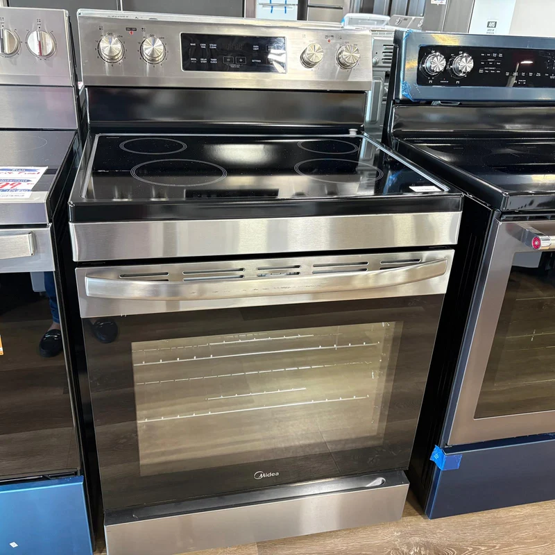 Midea 30'' 6.3 pi cu Cuisinière vitrocéramique - inox - MER30B14ASTC - boîte ouverte