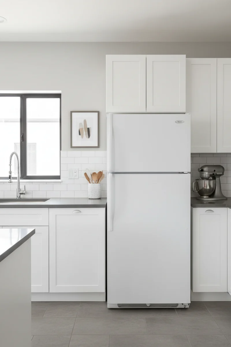 Whirlpool 28'' Réfrigérateur Congélateur Supérieur - Blanc - Reconditionné