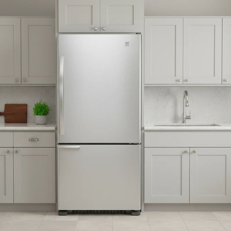 Kenmore 30'' Réfrigérateur Congélateur inférieur - inox - Reconditionné