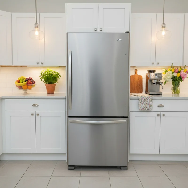 Amana 30'' Réfrigérateur Congélateur inférieur- Inox - Reconditionné