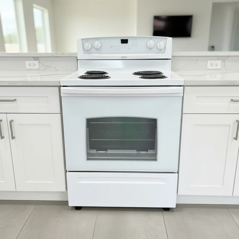 Whirlpool 30'' Cuisinière Serpentin- Blanc - Reconditionné