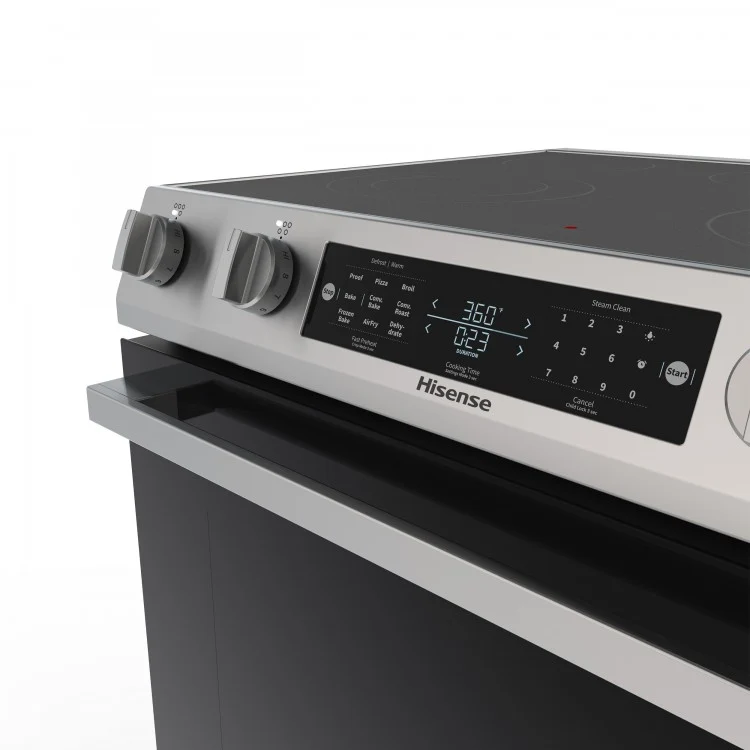 Hisense 30'' 5.8 pi cu Cuisinière - Friture à air - Convection - Inox - HFE3502CAS - Boîte Ouverte