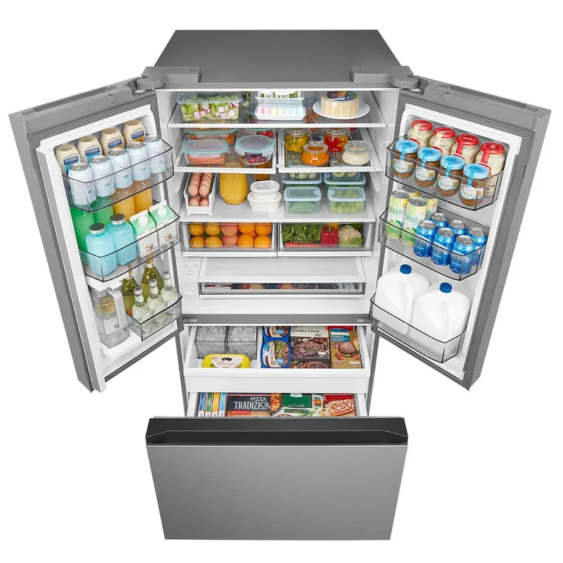 Midea 36'' 31.7 pi cu Réfrigérateur - Pichet automatique et machine à glaçons double - Inox - MRF32I6BST - Boîte Ouverte