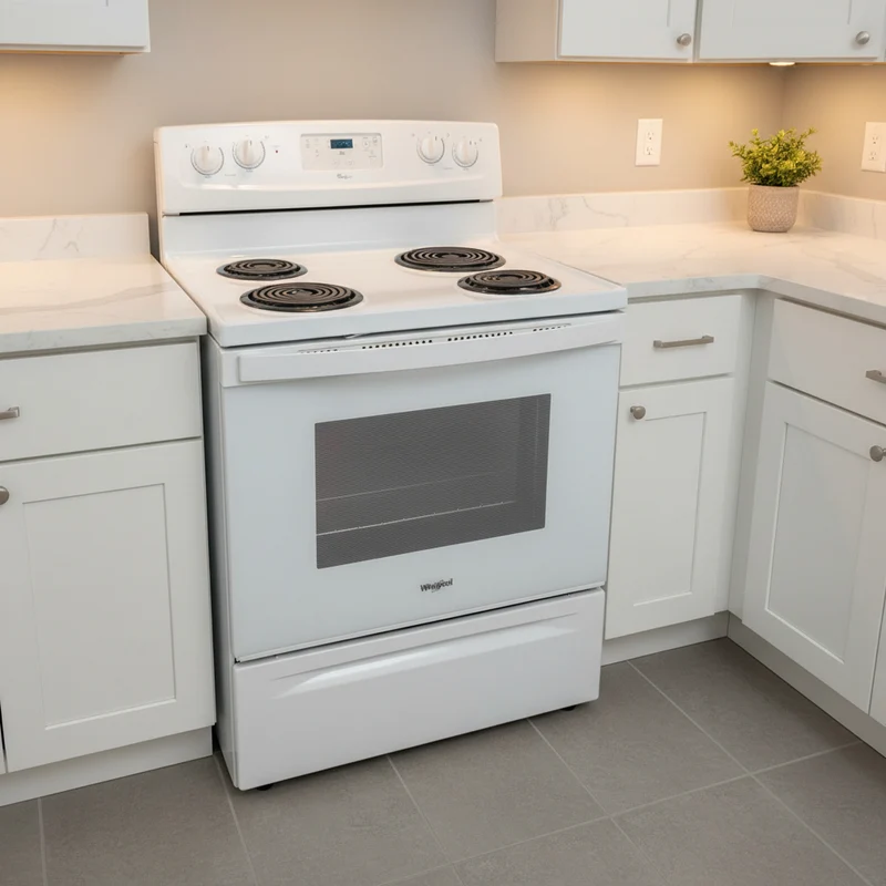 Whirlpool 30'' Cuisinière Serpentin- Blanc - Reconditionné