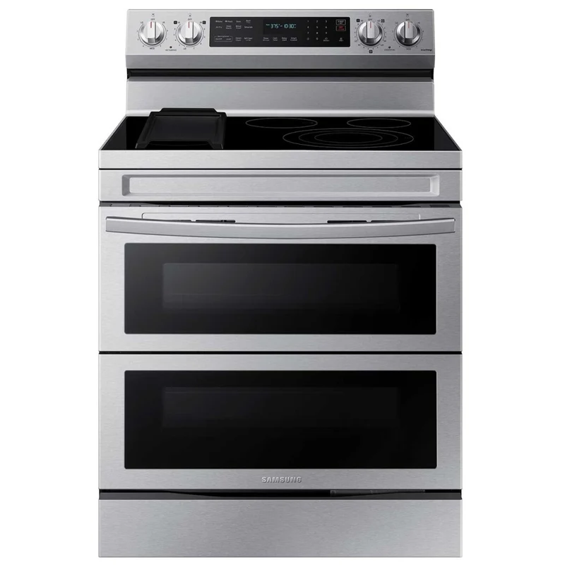 Samsung 30" 6.3 pi.cu - Cuisinière 2 fours à convection - 5 brûleurs - Inox - NE63A6751SS - Boîte Ouverte